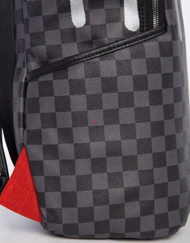 Black Sprayground Platinum Drips Backpacks | 70846-TZJV