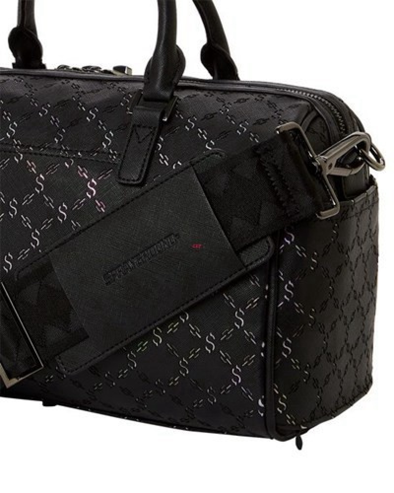 Black Sprayground Pri M Superjet Mini Duffle Bags | 12568-VAOU