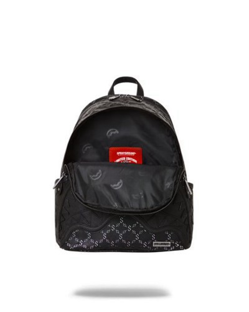 Black Sprayground Pri M Superjet Savage Backpacks | 09258-ZHLA