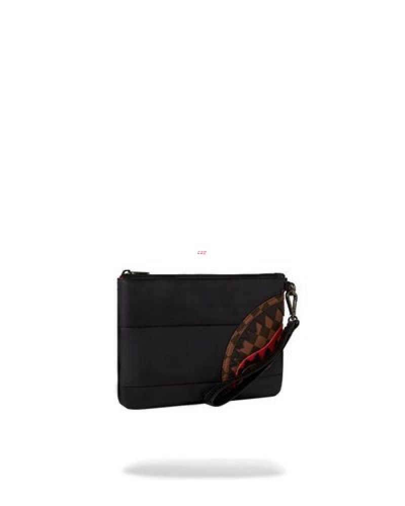 Black Sprayground Puffer Shark Vail Flex Crossover Clutch Bag | 71925-XPUV