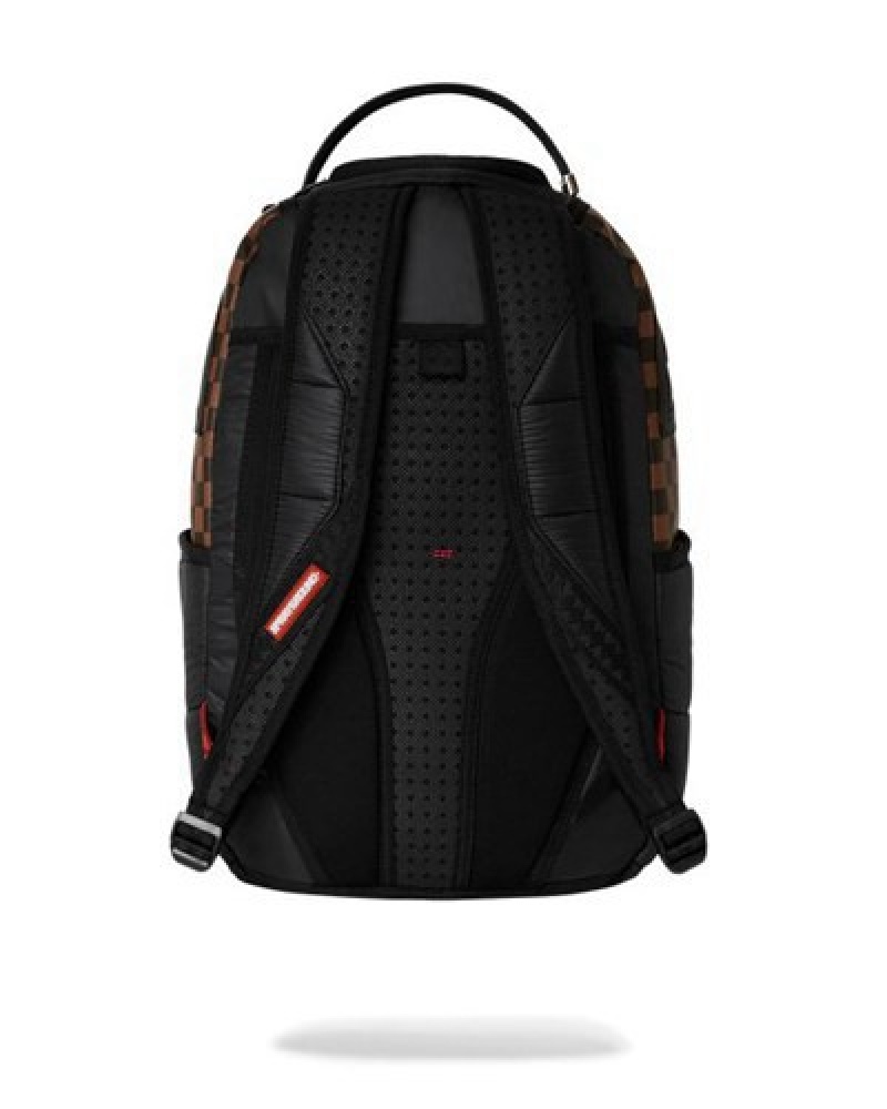 Black Sprayground Puffer Shark Vail Flex Backpacks | 58302-YDON