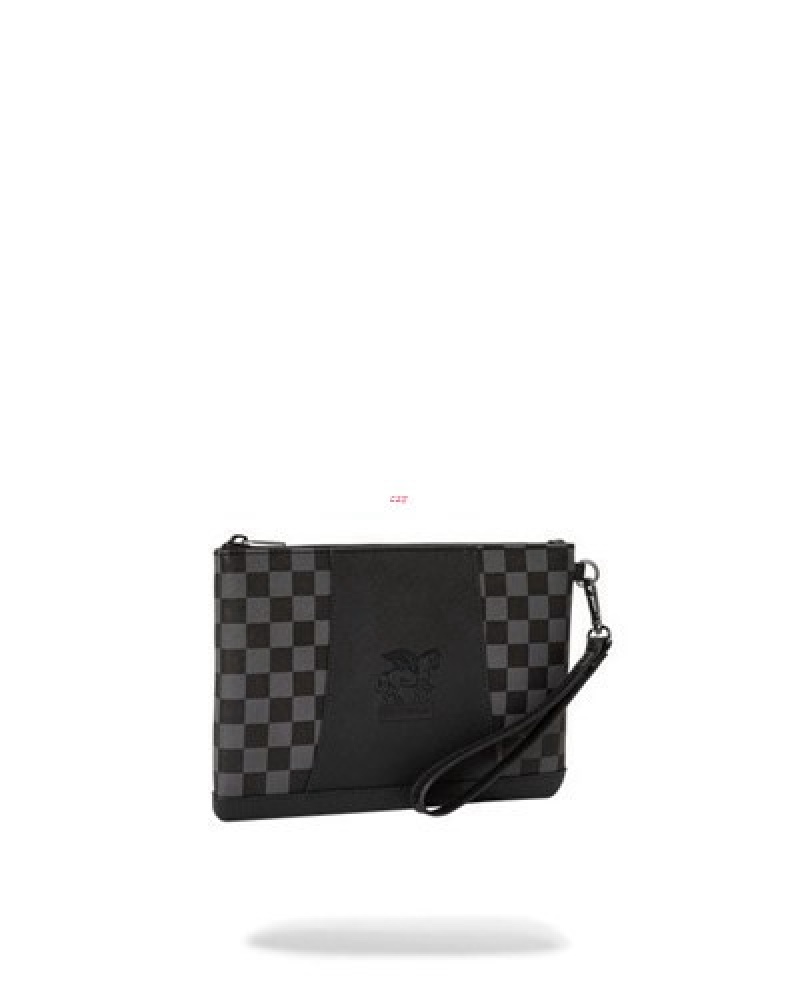 Black Sprayground Raceway Shadow Phantom Crossover Clutch Bag | 86271-PASD