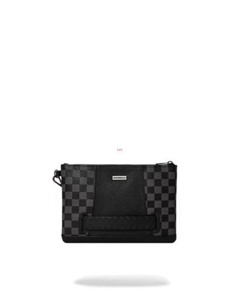 Black Sprayground Raceway Shadow Phantom Crossover Clutch Bag | 86271-PASD