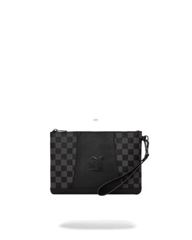 Black Sprayground Raceway Shadow Phantom Crossover Clutch Bag | 86271-PASD