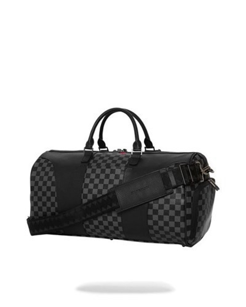 Black Sprayground Raceway Shadow Phantom Large Duffle Bags | 60873-IPAC