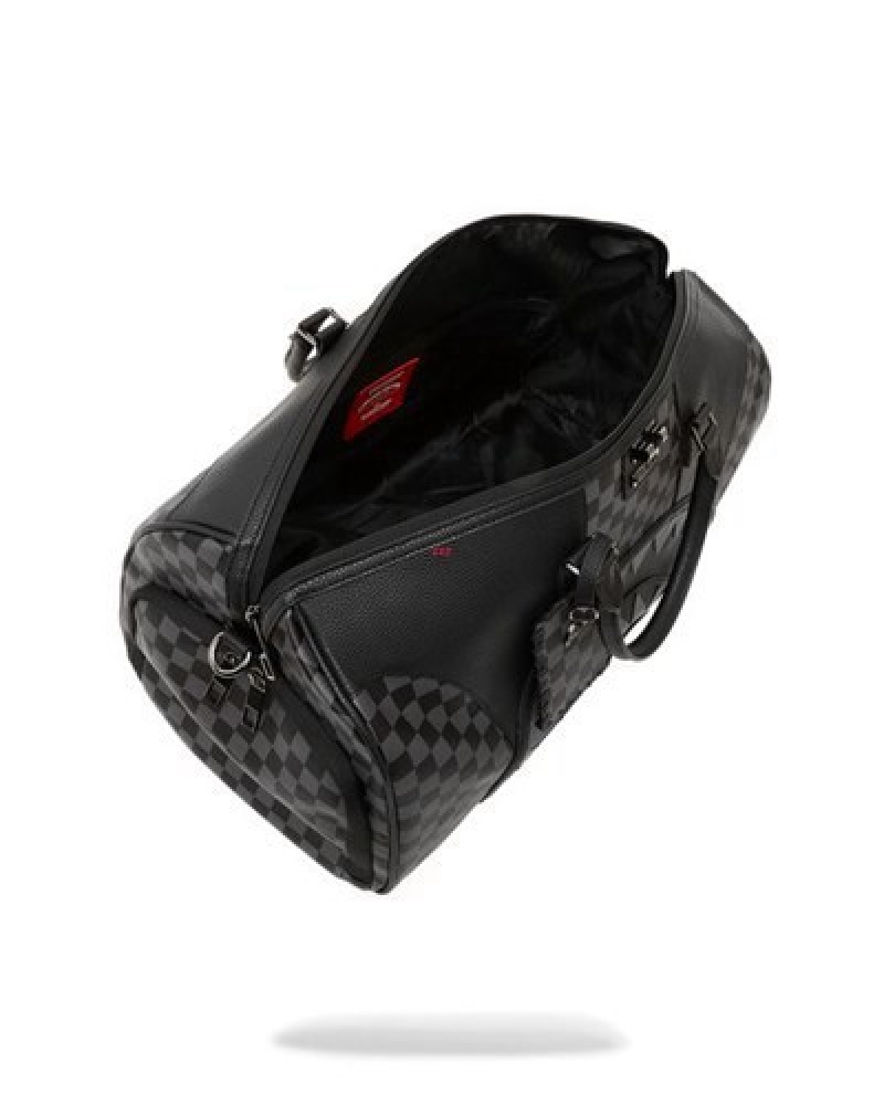 Black Sprayground Raceway Shadow Phantom Large Duffle Bags | 60873-IPAC