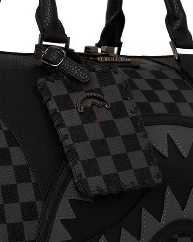 Black Sprayground Raceway Shadow Phantom Large Duffle Bags | 60873-IPAC