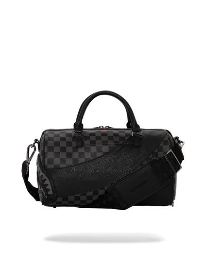 Black Sprayground Raceway Shadow Phantom Mini Duffle Bags | 29346-GRAL