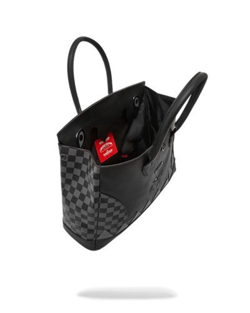 Black Sprayground Raceway Shadow Phantom Spurkin Handbag | 05736-SKGW