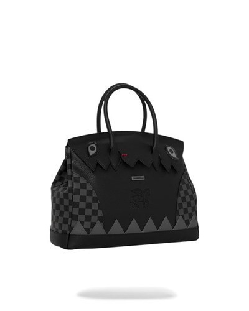 Black Sprayground Raceway Shadow Phantom Spurkin Handbag | 05736-SKGW