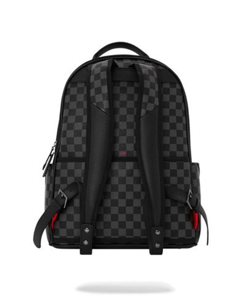 Black Sprayground Raceway Shadow Phantom Cargo Backpacks | 84369-LBNZ