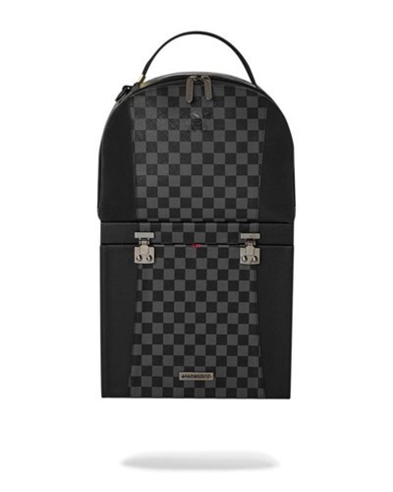 Black Sprayground Raceway Shadow Phantom Half Box (Dlxv) Backpacks | 26184-QPCK