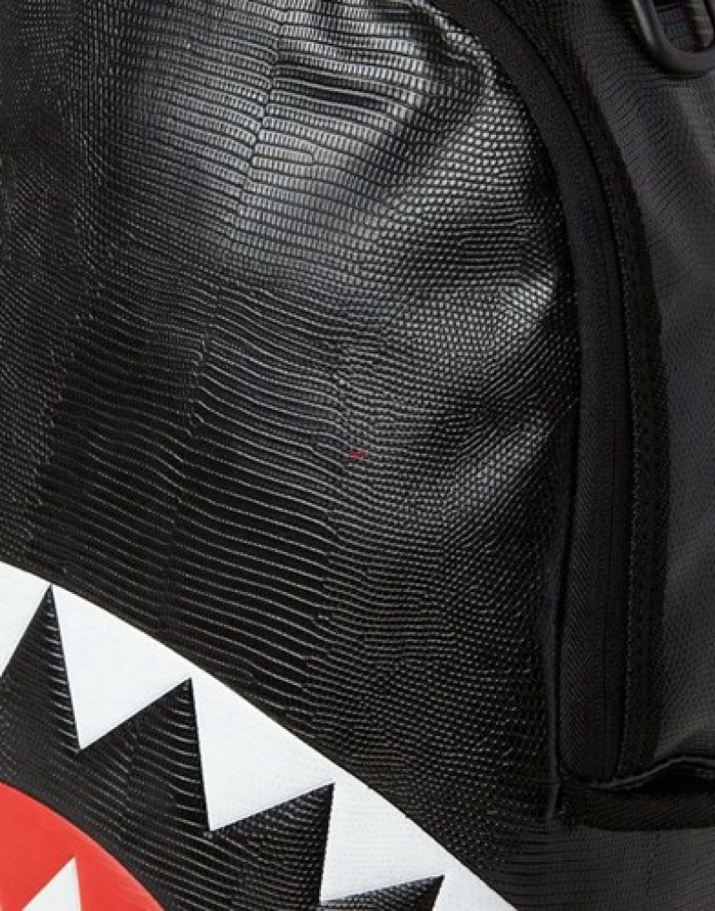 Black Sprayground Reptile Shark (One Of One) Backpacks | 59173-WOMD