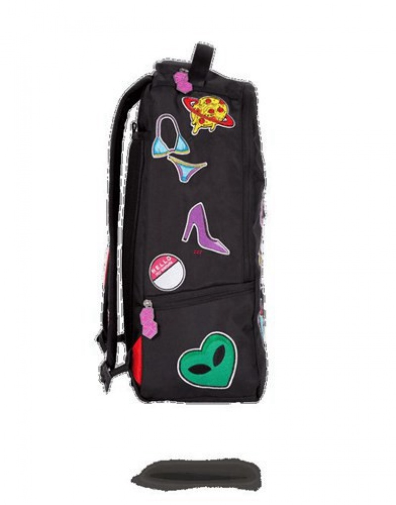 Black Sprayground Rich Love Backpacks | 75932-CMQZ