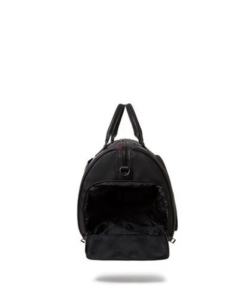 Black Sprayground Rich Rover Cargo Shark Duffle Bags | 29708-CSTI