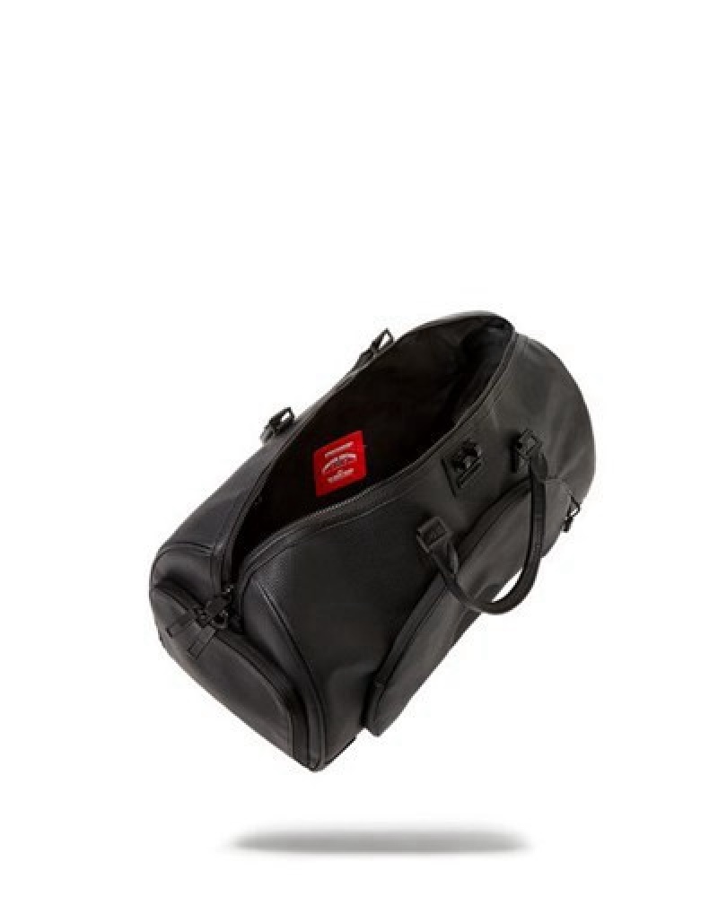 Black Sprayground Rich Rover Cargo Shark Duffle Bags | 29708-CSTI