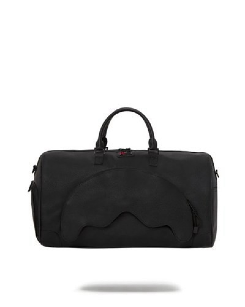 Black Sprayground Rich Rover Cargo Shark Duffle Bags | 29708-CSTI