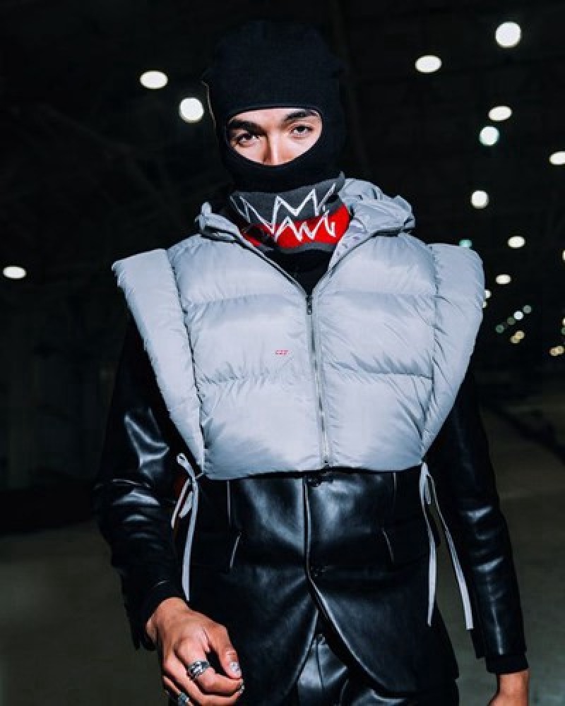 Black Sprayground Sewn Shut Ski Masks | 83612-QIZO