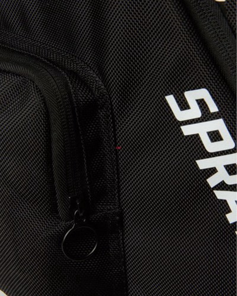 Black Sprayground Shadow Shark Backpacks | 70125-BCZA