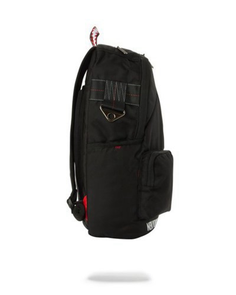 Black Sprayground Shadow Shark Backpacks | 70125-BCZA