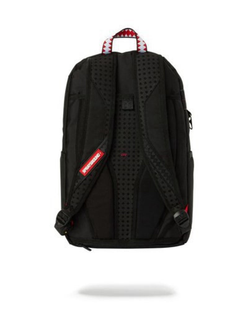 Black Sprayground Shadow Shark Backpacks | 70125-BCZA