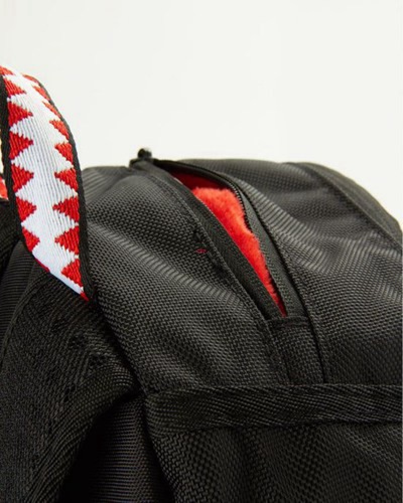 Black Sprayground Shadow Shark Backpacks | 70125-BCZA