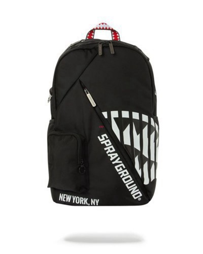 Black Sprayground Shadow Shark Backpacks | 70125-BCZA