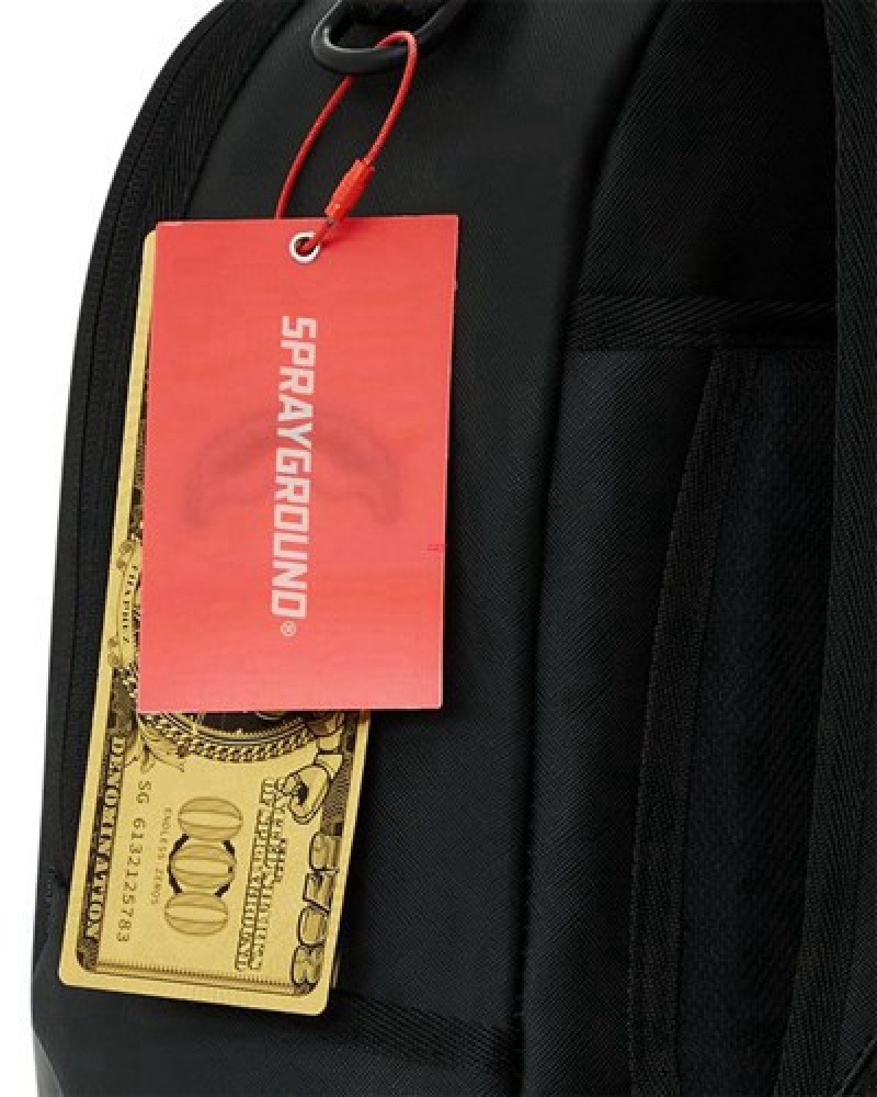 Black Sprayground Shark Central (Dlxv) Backpacks | 86709-YHRX