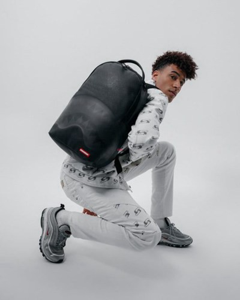 Black Sprayground Shark Central (Dlxv) Backpacks | 86709-YHRX