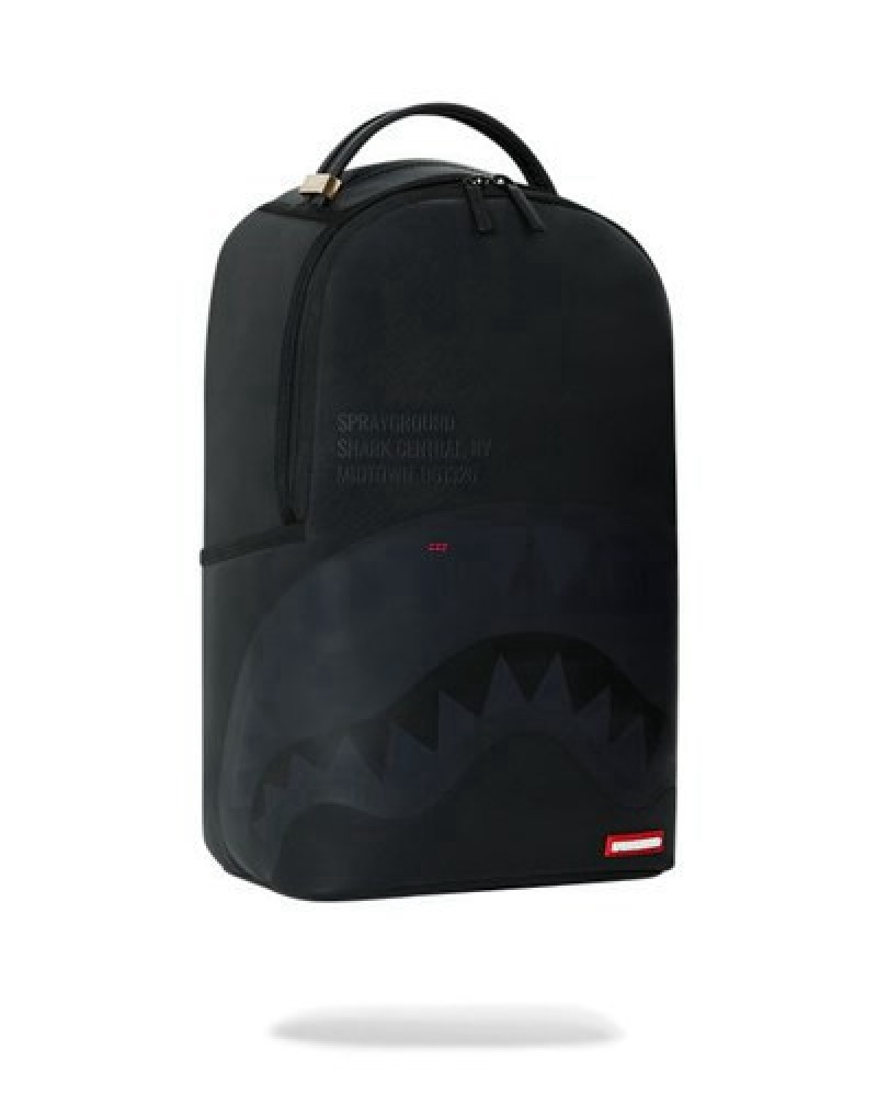 Black Sprayground Shark Central (Dlxv) Backpacks | 86709-YHRX