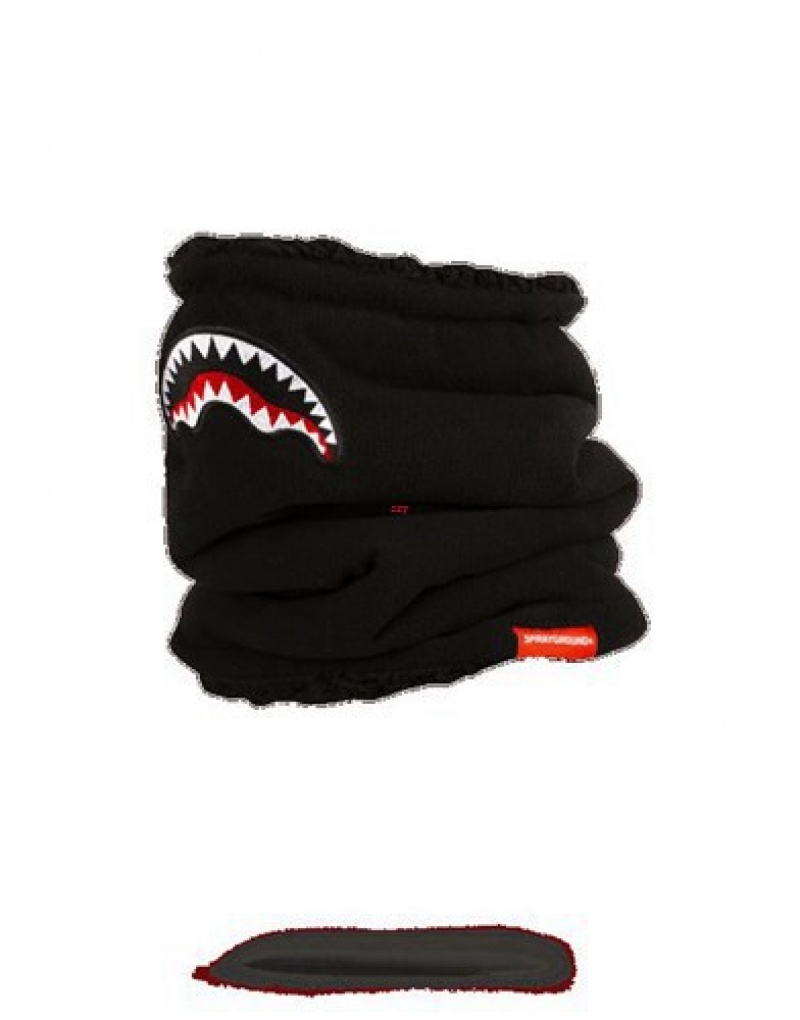 Black Sprayground Shark Mouth Neck Warmer | 56123-WPXV