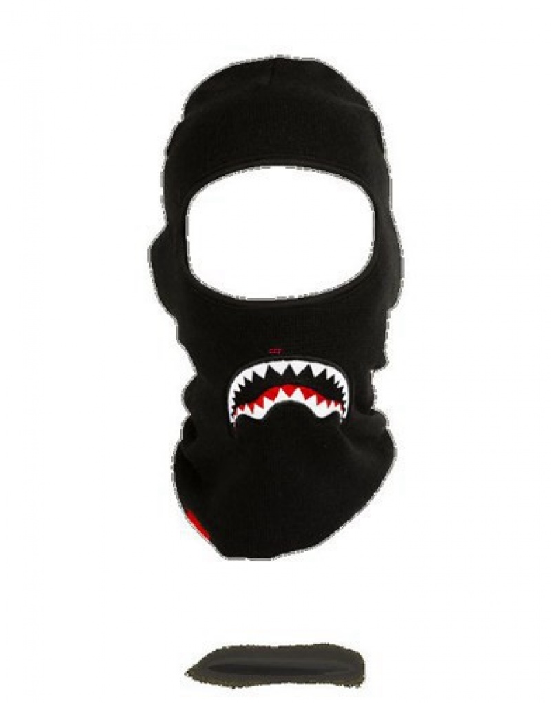 Black Sprayground Shark Ski Masks | 29735-YSER