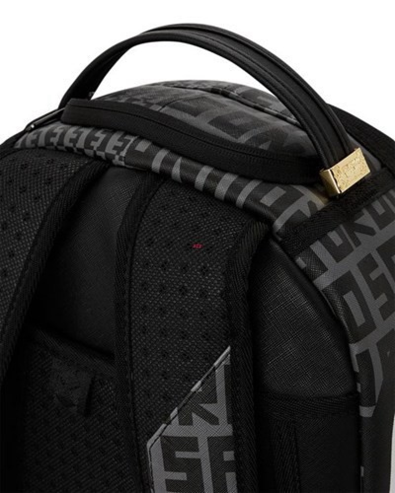 Black Sprayground Sharkfinity Stealth Pilot (Dlxv) Backpacks | 32046-RHEI