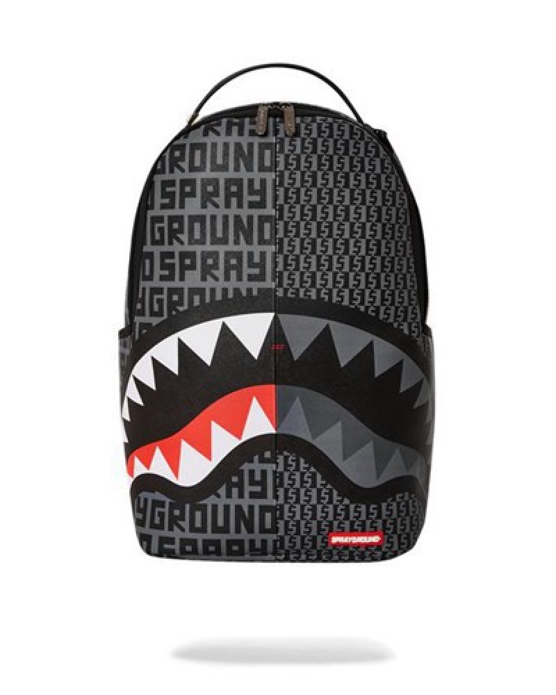 Black Sprayground Sharkfinity Stealth Pilot (Dlxv) Backpacks | 32046-RHEI