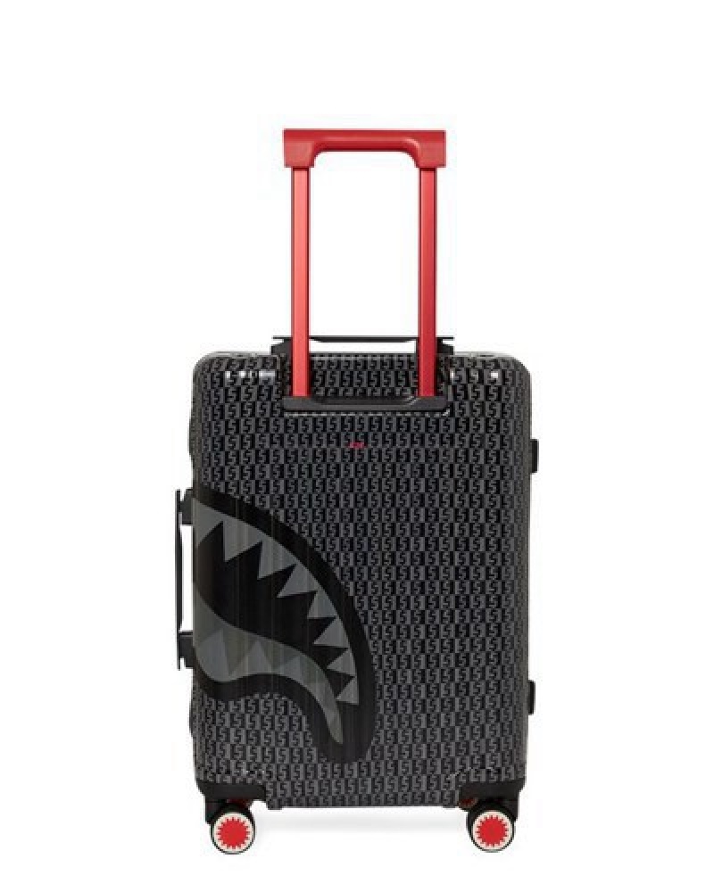 Black Sprayground Sharkfinity Stealth Pilot Sharknautics Hardshell Carry-on Luggage | 53610-DCJS