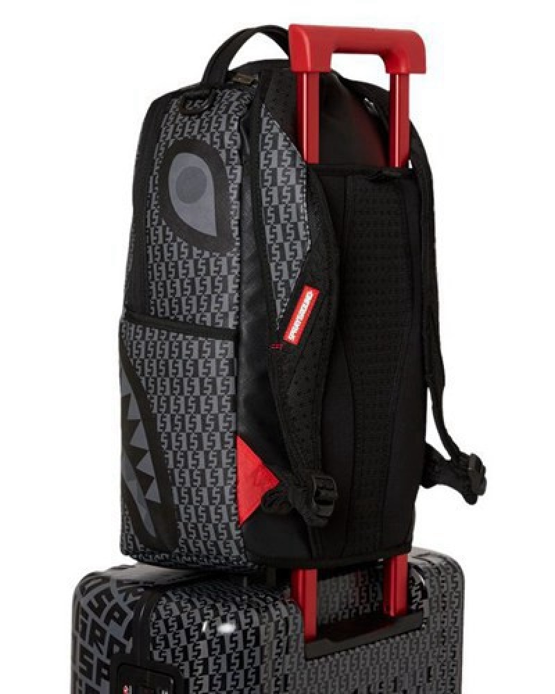 Black Sprayground Sharkfinity Stealth Pilot Sharknautics Hardshell Carry-on Luggage | 53610-DCJS