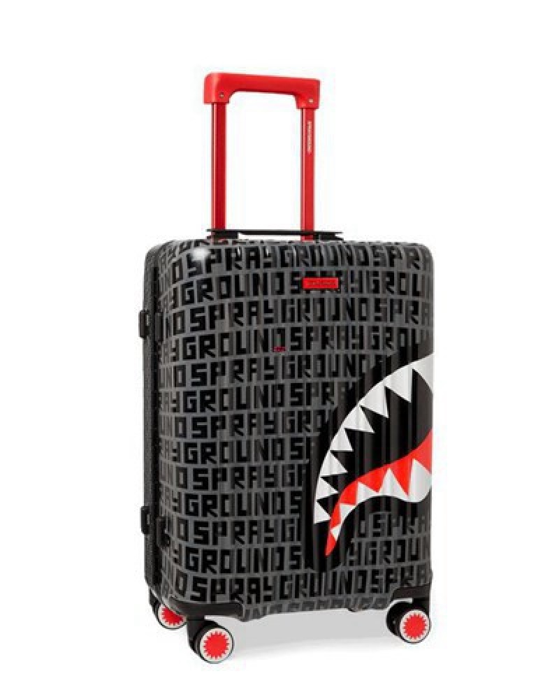 Black Sprayground Sharkfinity Stealth Pilot Sharknautics Hardshell Carry-on Luggage | 53610-DCJS