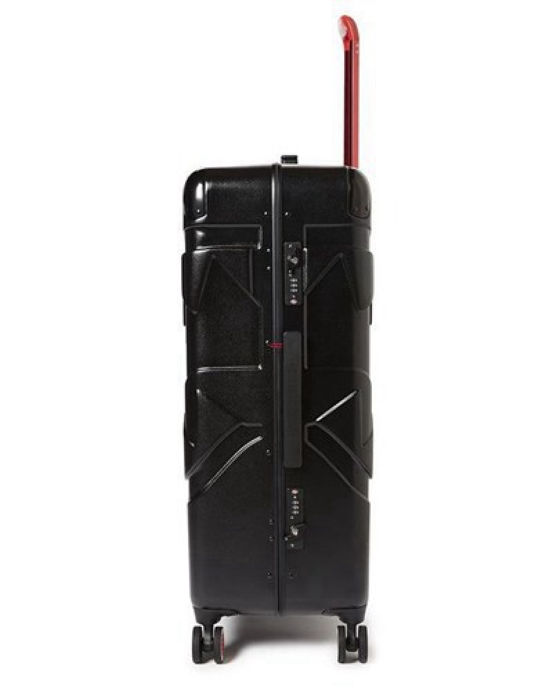 Black Sprayground Sharkitecture Molded 2 Pc Luggage Set | 42180-FAWM