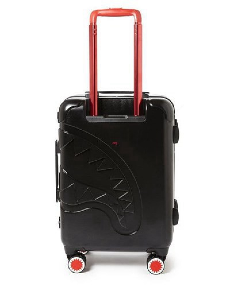 Black Sprayground Sharkitecture Molded 22 Carry-on Luggage | 14652-DAOB