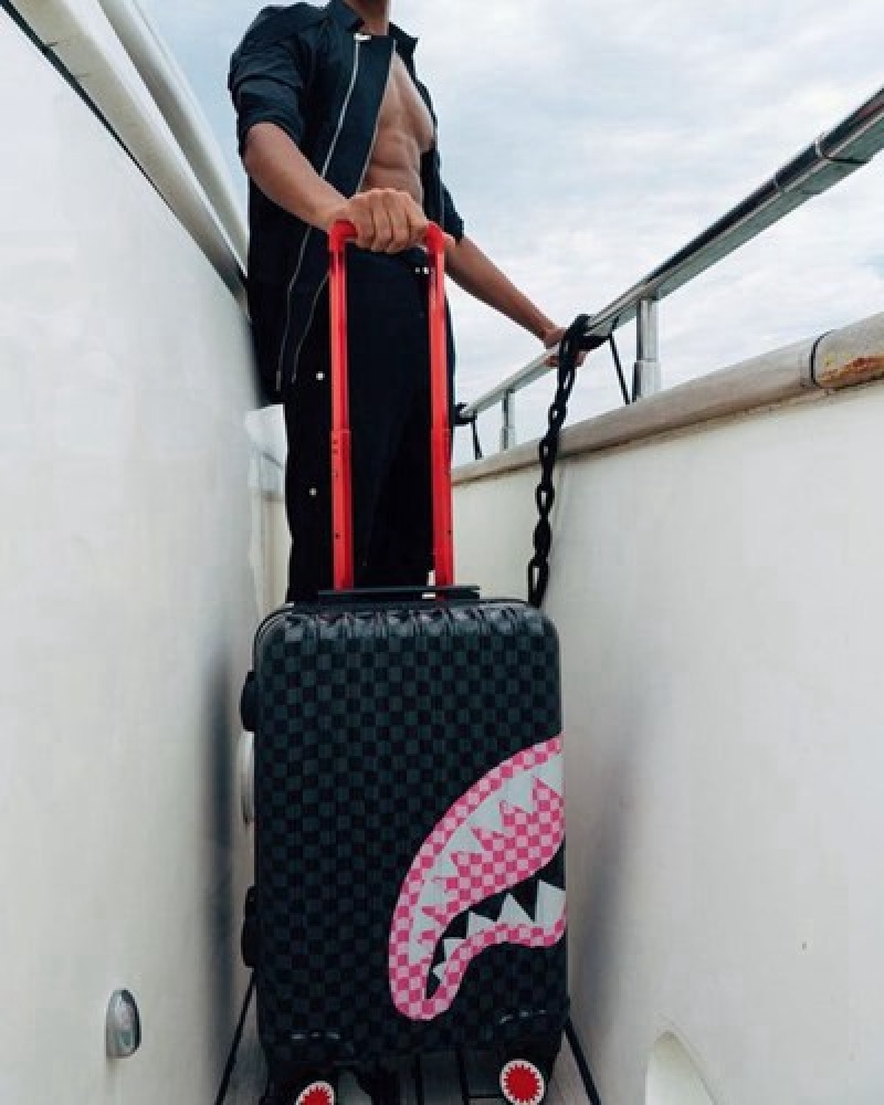 Black Sprayground Sharks In Candy Carry-on Luggage | 09132-WSKQ