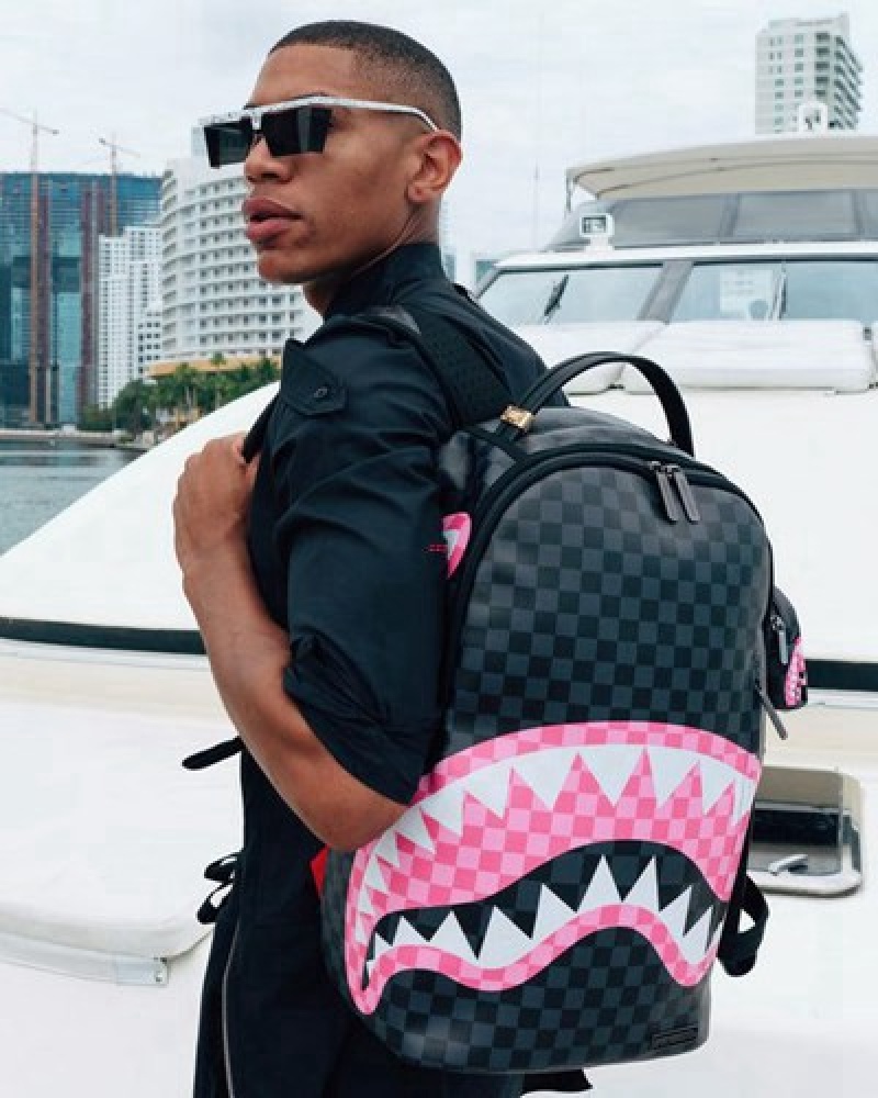 Black Sprayground Sharks In Candy (Dlxv) Backpacks | 63987-UJNL