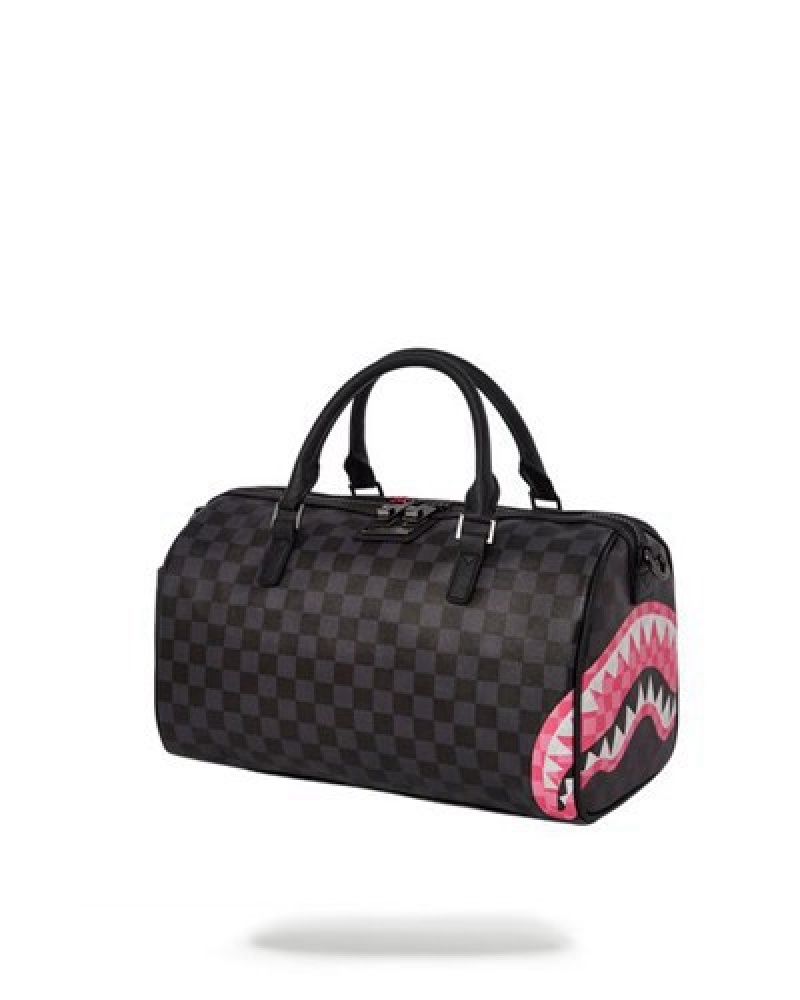 Black Sprayground Sharks In Candy Mini Duffle Bags | 82635-REKN