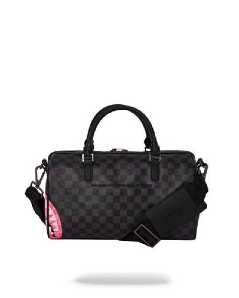 Black Sprayground Sharks In Candy Mini Duffle Bags | 82635-REKN