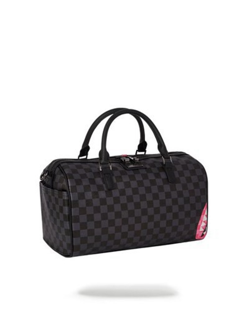 Black Sprayground Sharks In Candy Mini Duffle Bags | 82635-REKN