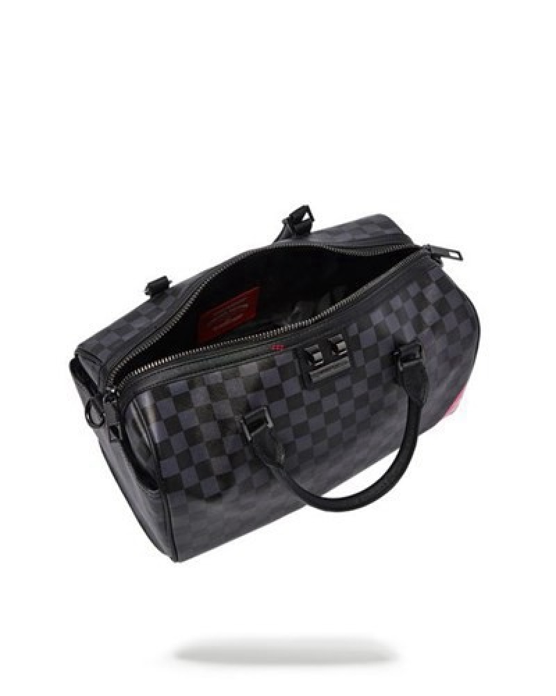 Black Sprayground Sharks In Candy Mini Duffle Bags | 82635-REKN