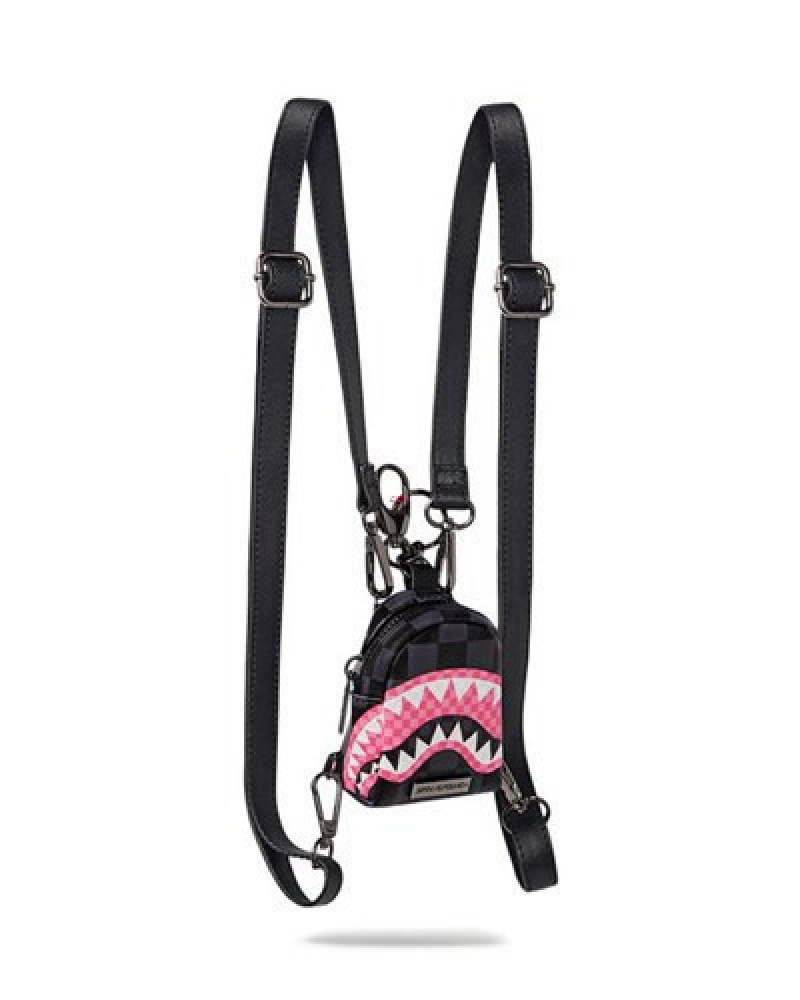 Black Sprayground Sharks In Candy Quattro Backpacks | 01682-ZPTN