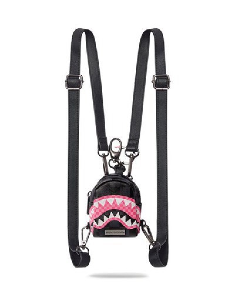 Black Sprayground Sharks In Candy Quattro Backpacks | 01682-ZPTN