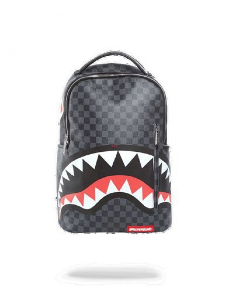 Black Sprayground Sharks In Paris Backpacks | 93528-CHQA