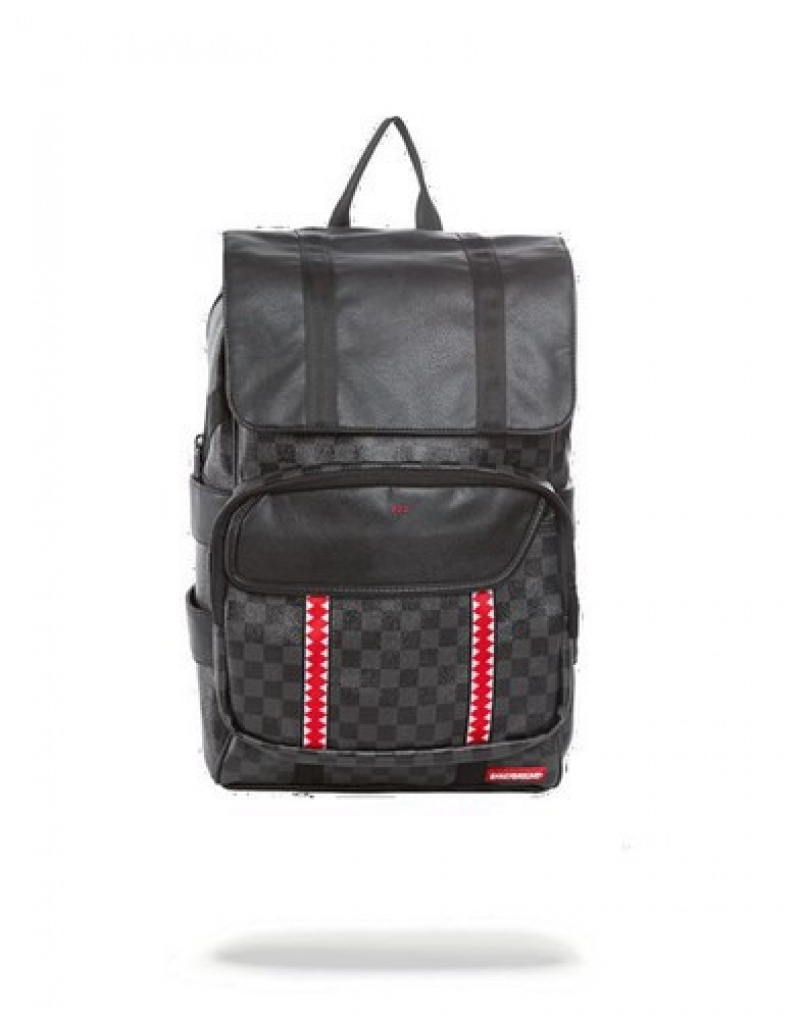 Black Sprayground Sharks In Paris Rucksack Backpacks | 67489-XDQL