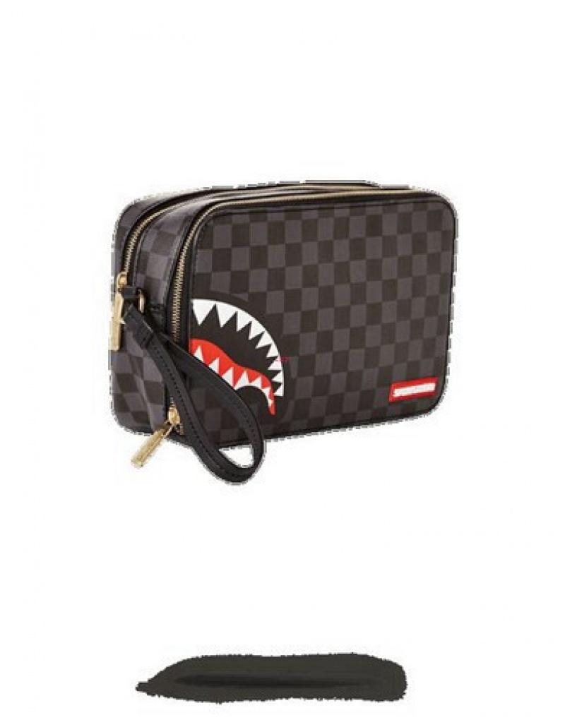 Black Sprayground Sharks In Paris ( CheckeEdition) Aka Moneys Bags | 81976-CBSX